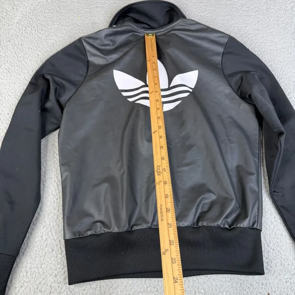 ADIDAS Trefoil Track Jacket Mens M Full Zip Black Performance Retro Streetwear